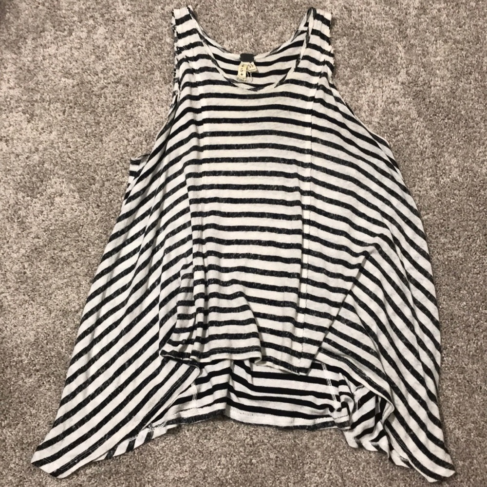 Black and White Swing Free People Tank